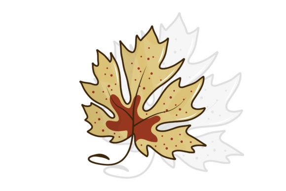 Fall Cute Leaf Retro Style Art
