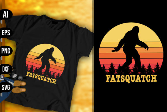 Fatsquatch Funny Bigfoot Retro Vintage