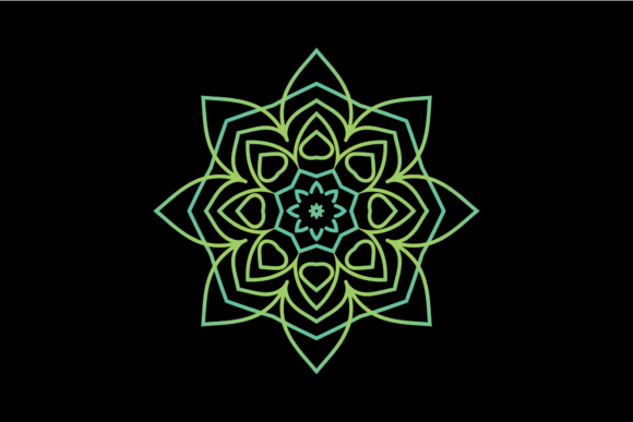 Mandala Gradient Ornament Retro