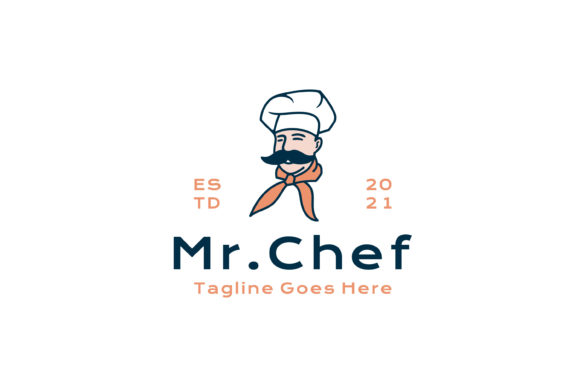 Retro Chef Restaurant Logo Design