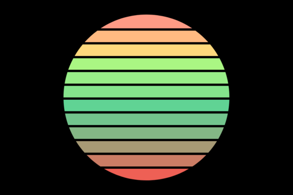 Retro Sunset Circle 89