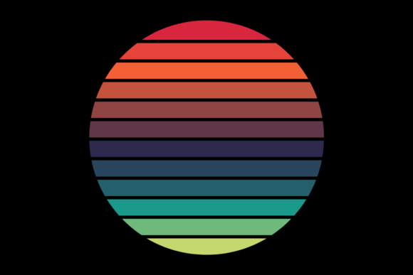Retro Sunset Circle 98