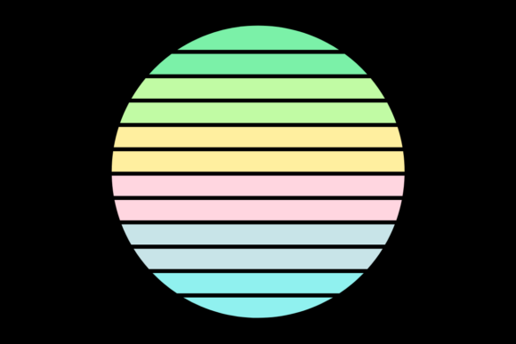 Retro Sunset Circle Design 31