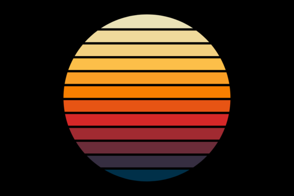 Retro Sunset Circle Design 41
