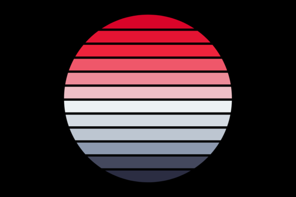 Retro Sunset Circle Design 43