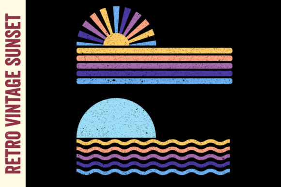 Retro Vintage Sunset Beach Summer 21