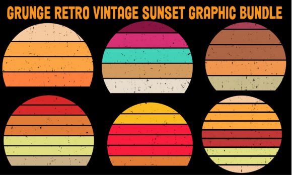 Retro Vintage Sunset Bundle 2