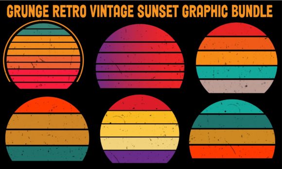 Retro Vintage Sunset Bundle 3