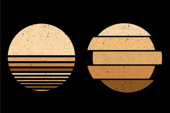 Retro Vintage Sunset Christmas