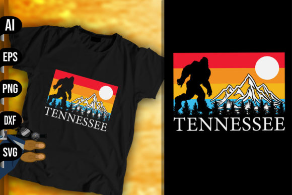 Tennessee - Bigfoot Retro Design