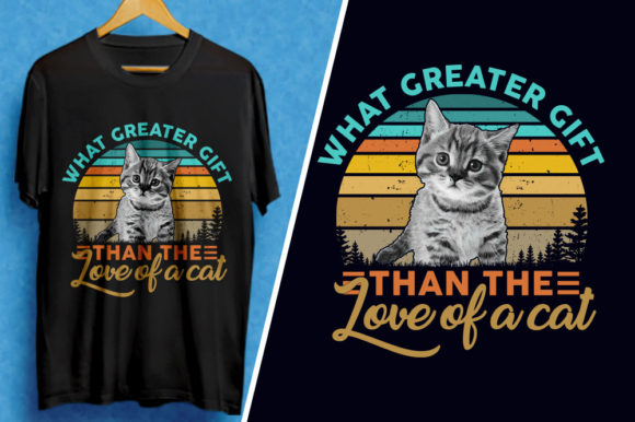 Vintage Retro Cat Lover T-Shirt Design