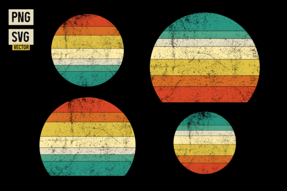 Vintage Retro Distressed Grunge Sunset
